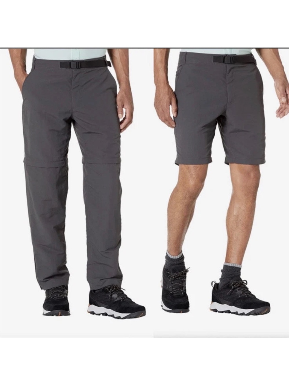 The North Face Pants Mens Convertible Zip Belted Hiking Pants Size L Short. #323